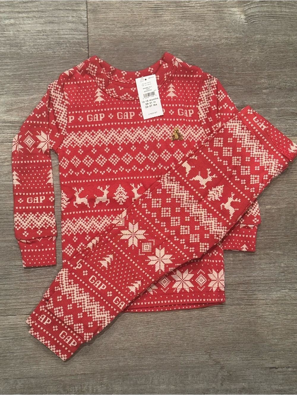Baby GAP organic brushed cotton pajama set
